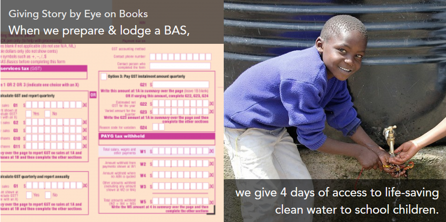 Eye on Books - How we turn your BAS into life saving supplies